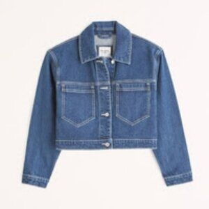 Abercrombie & Fitch Cropped Denim Jacket Jean Jacket size M